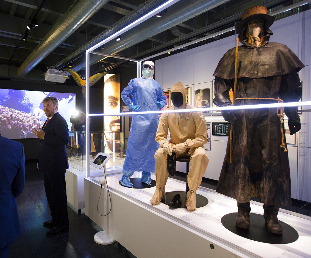 APTOPIX Netherlands Virus Outbreak Exhibition